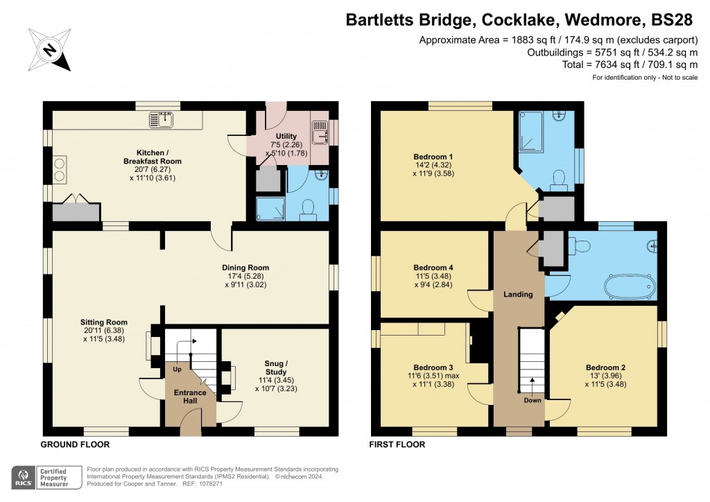 Floorplans For Cocklake, Wedmore, Somerset
