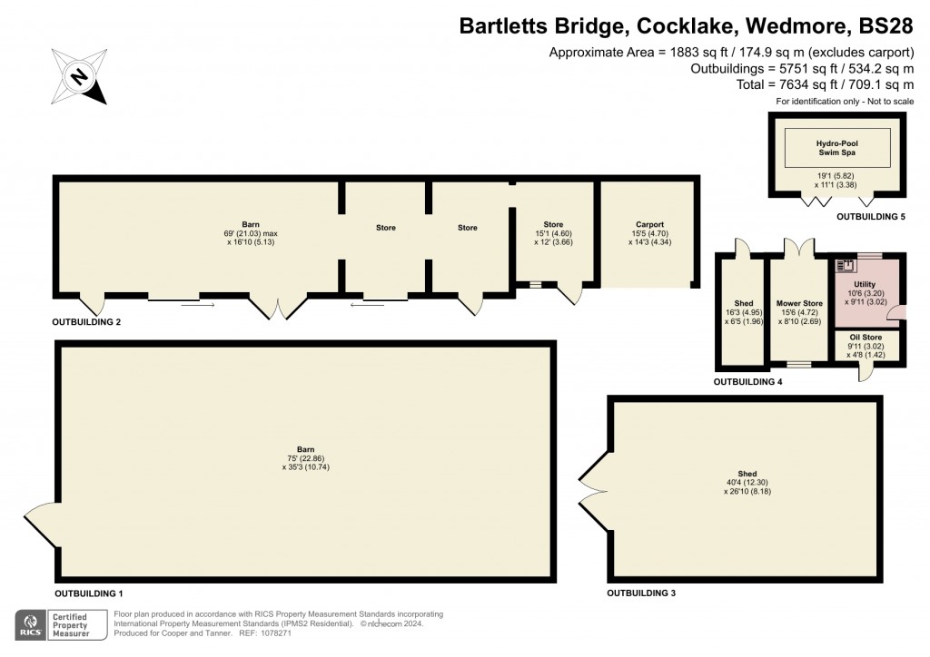Floorplans For Cocklake, Wedmore, Somerset