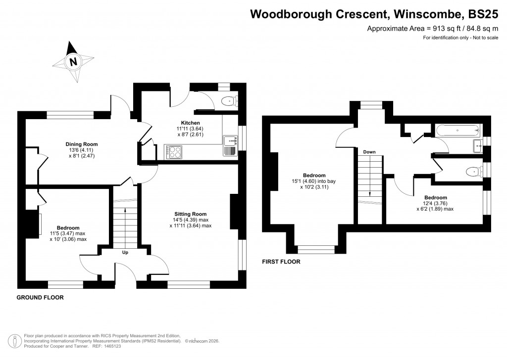Floorplans For Woodborough Crescent, Winscombe, Somerset