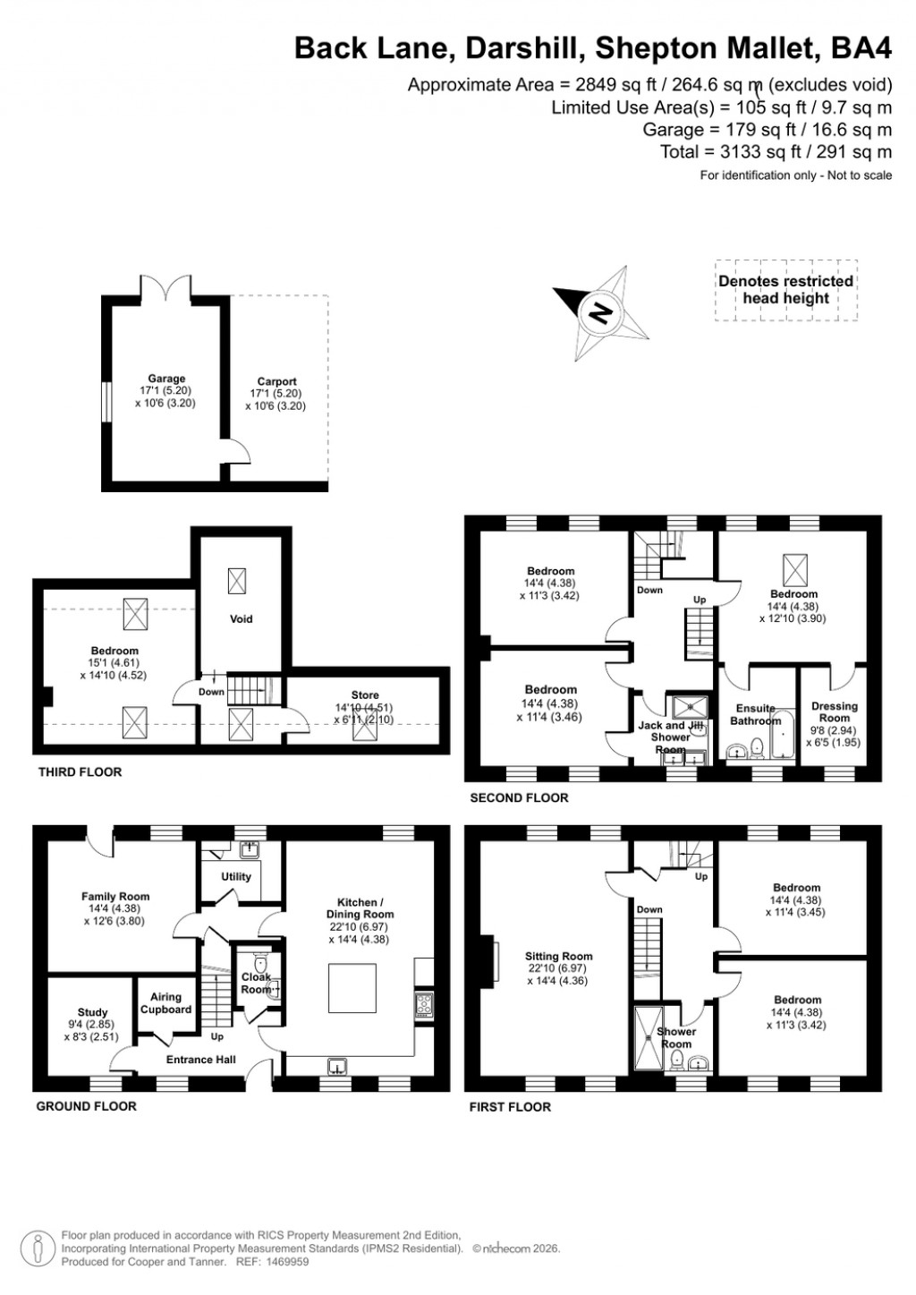Floorplans For Darshill, Shepton Mallet, Somerset