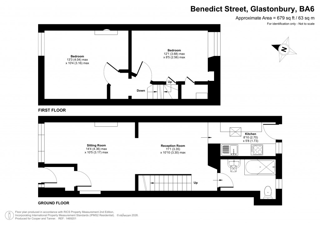 Floorplans For Benedict Street, Glastonbury, Somerset