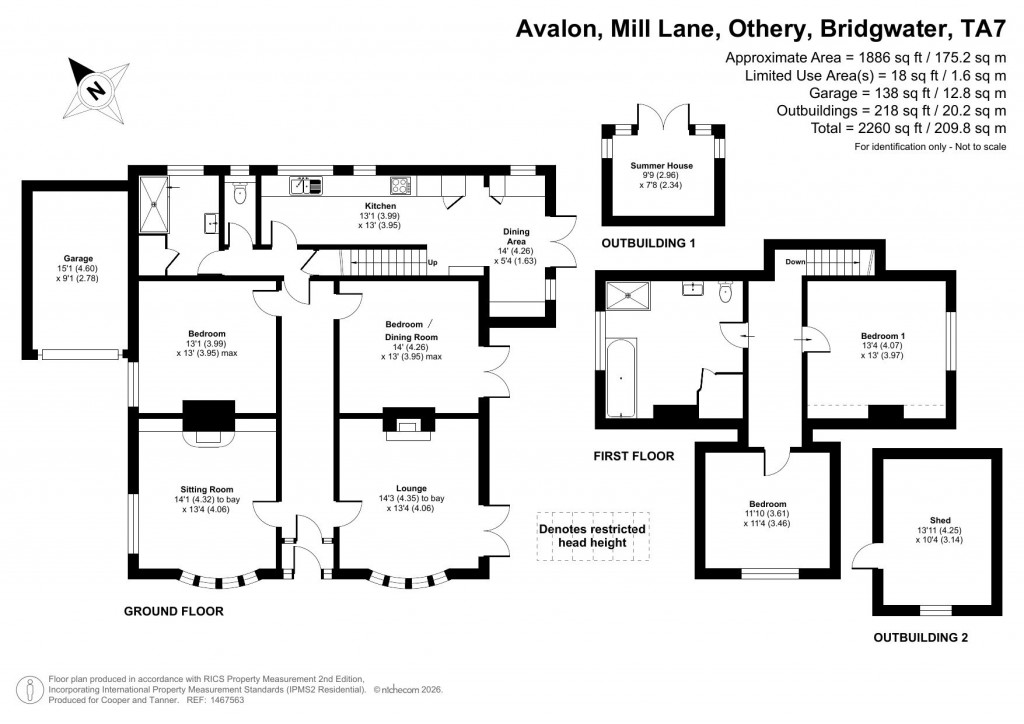 Floorplans For Mill Lane, Othery, Somerset