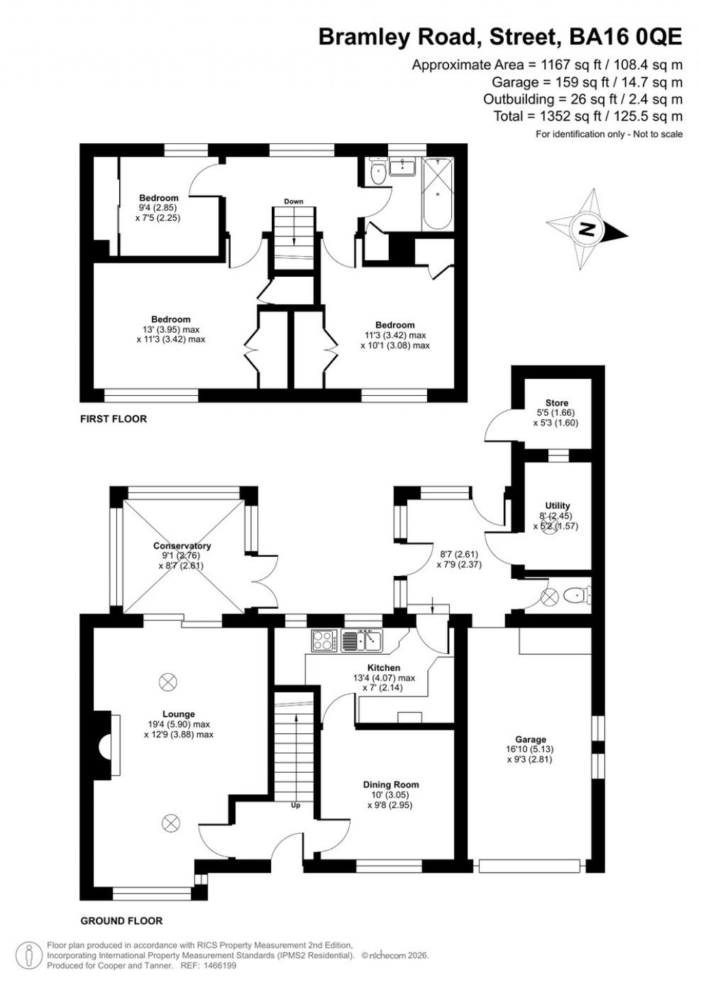Floorplans For Bramley Road, Street, Somerset