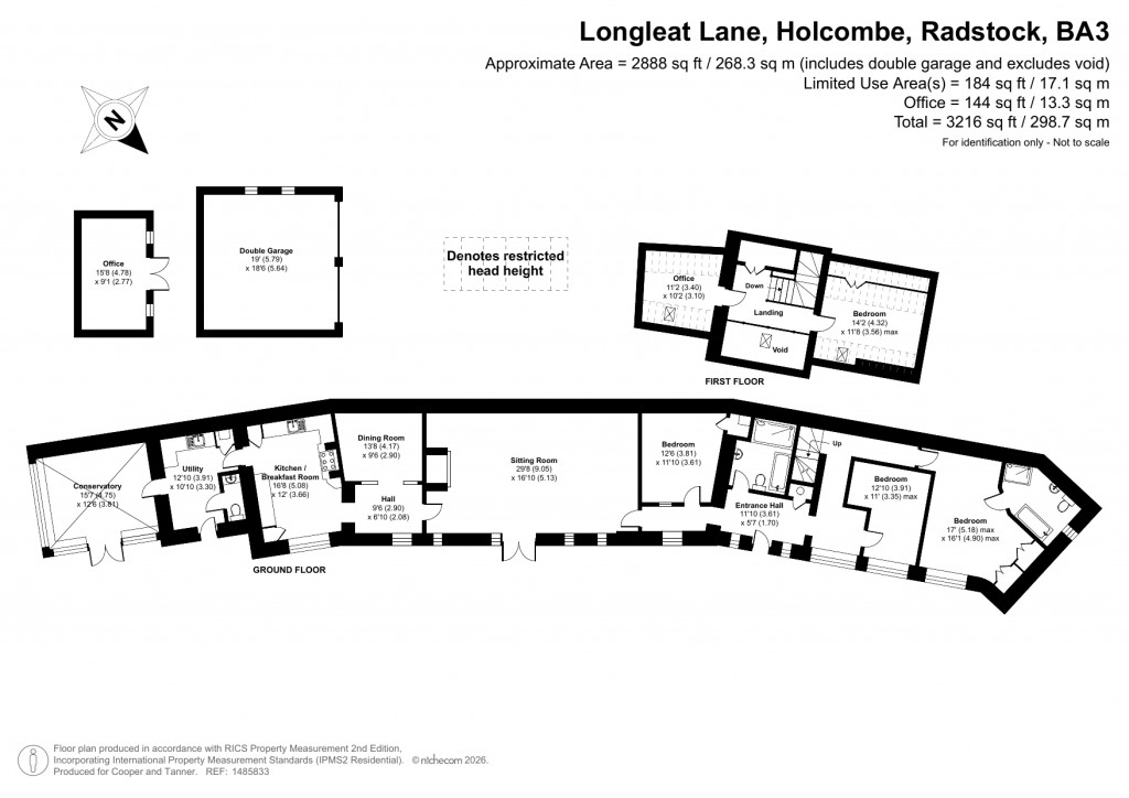Floorplans For Longleat Lane, Holcombe Radstock