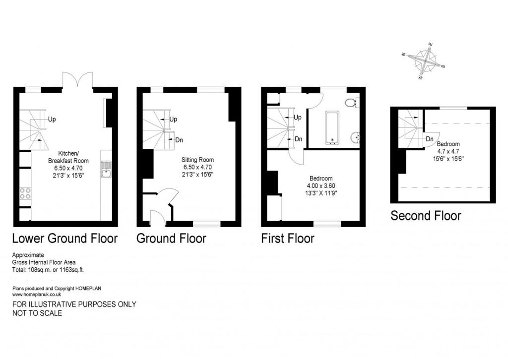 Floorplans For Captains Row, Lymington, SO41