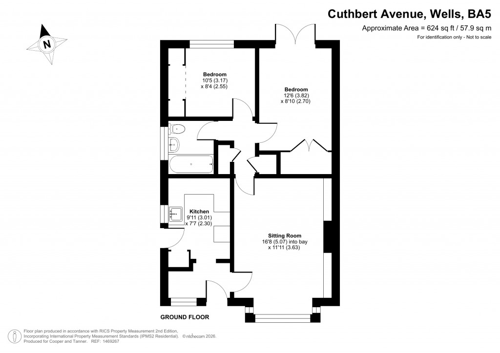 Floorplans For St Cuthbert Avenue, Wells, Somerset