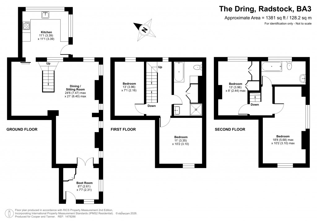 Floorplans For The Dring, Radstock, Somerset