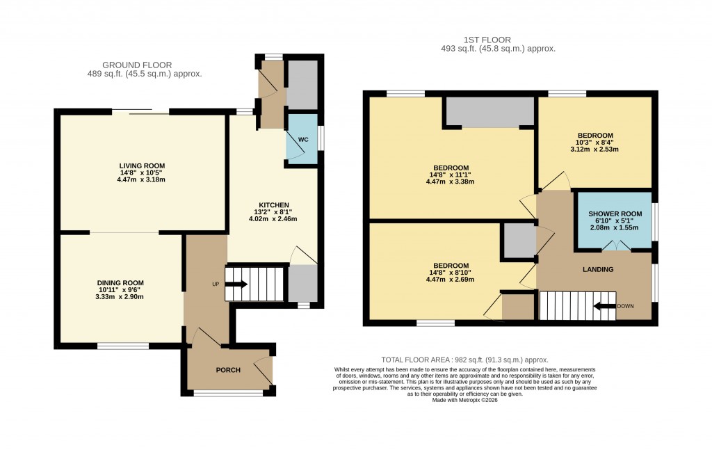 Floorplans For Westacre Close, Cheddar, Somerset