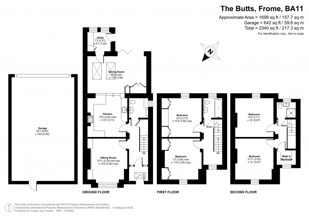 Floorplans For The Butts, Frome, Somerset