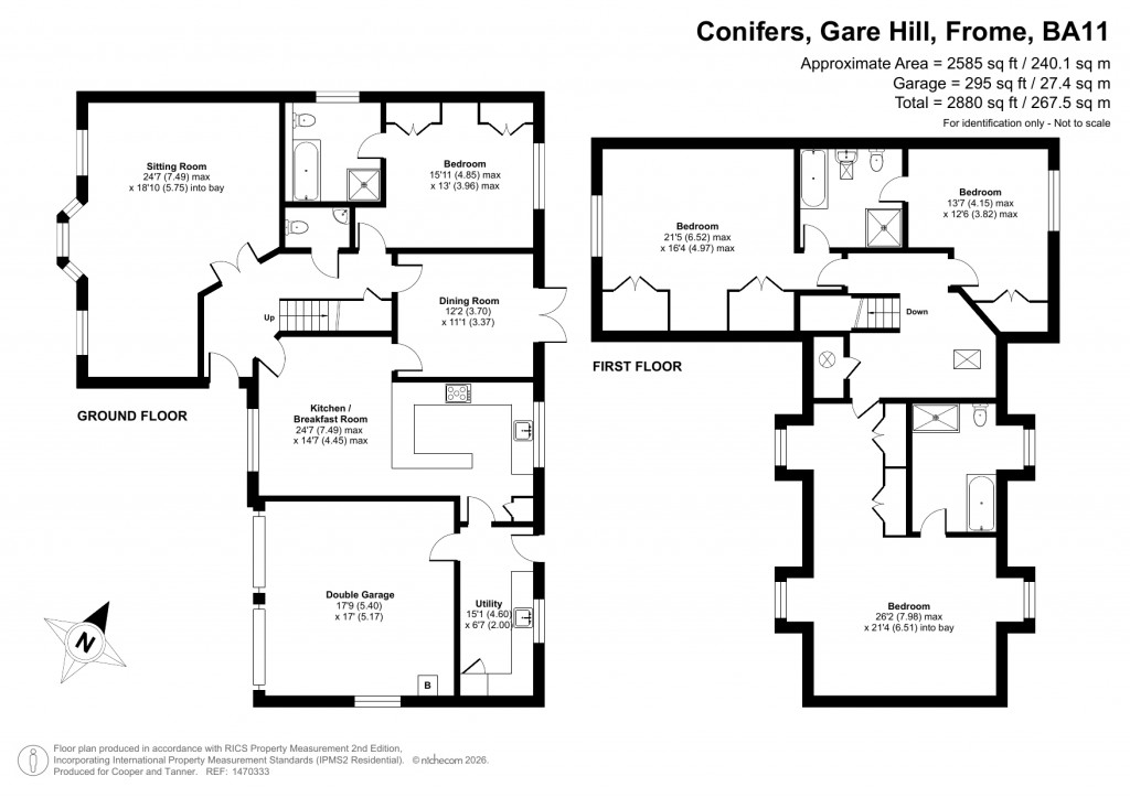 Floorplans For Gare Hill, Frome, Somerset