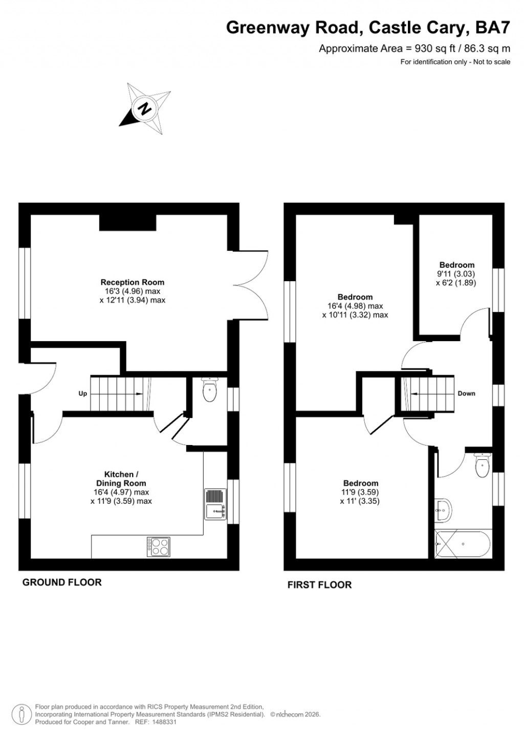 Floorplans For Greenway Road, Castle Cary, Somerset