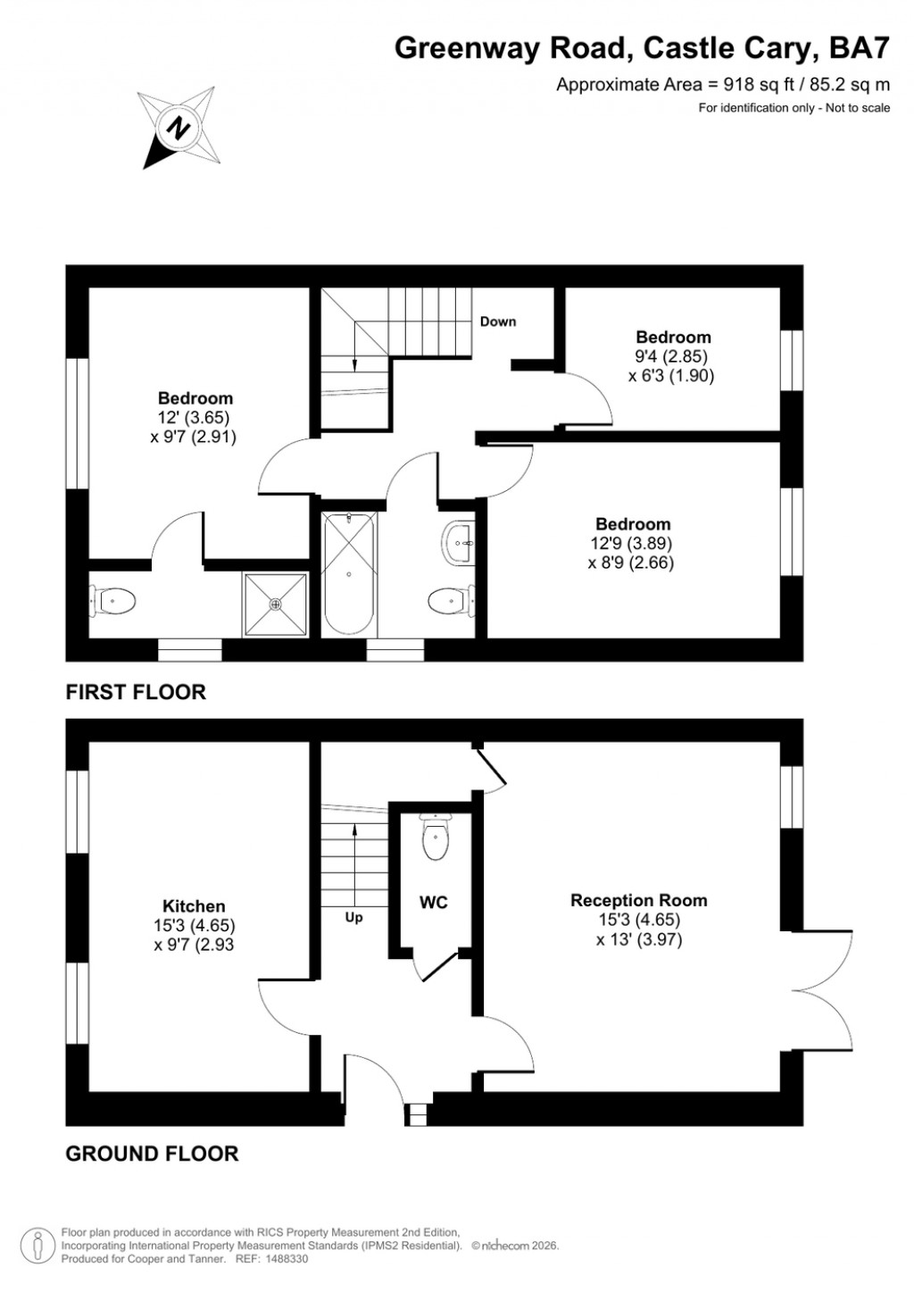 Floorplans For Greenway Road, Castle Cary