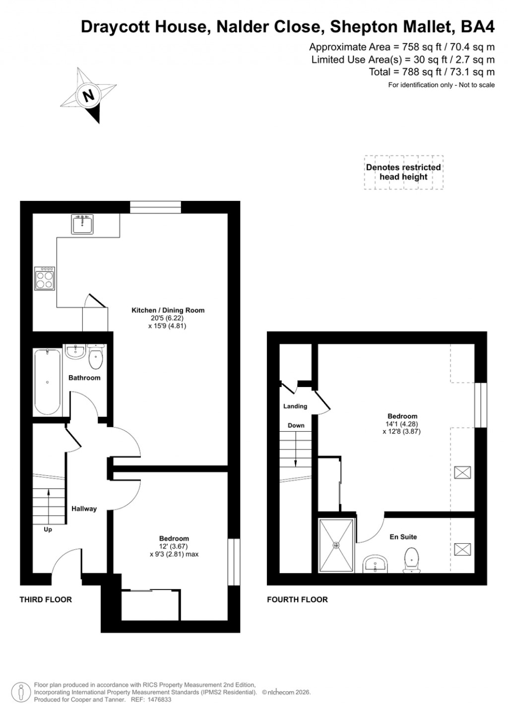 Floorplans For Nalder Close, Shepton Mallet, Somerset