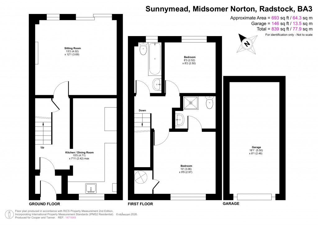 Floorplans For Sunnymead, Midsomer Norton, Radstock, Somerset