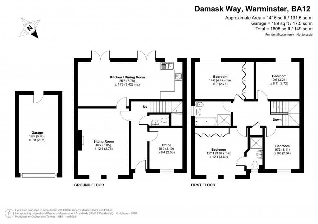 Floorplans For Damask Way, Warminster, Wiltshire