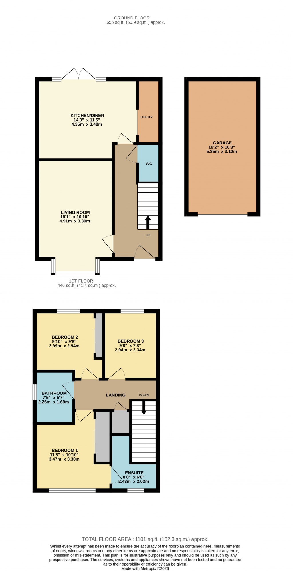 Floorplans For Littlewood Way, Cheddar, Somerset