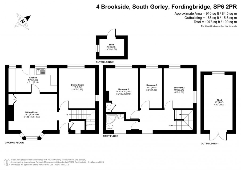 Floorplans For Brookside, South Gorley, Fordingbridge, SP6