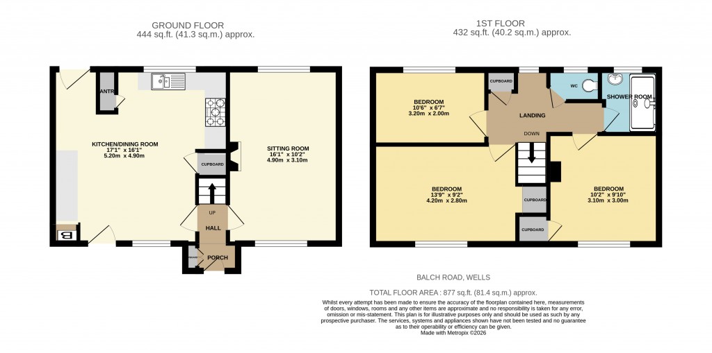 Floorplans For Balch Road, Wells, Somerset