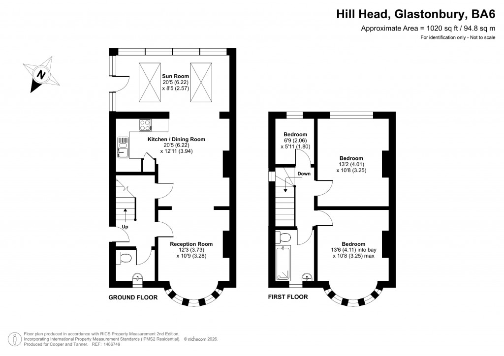 Floorplans For Hill Head, Glastonbury, Somerset