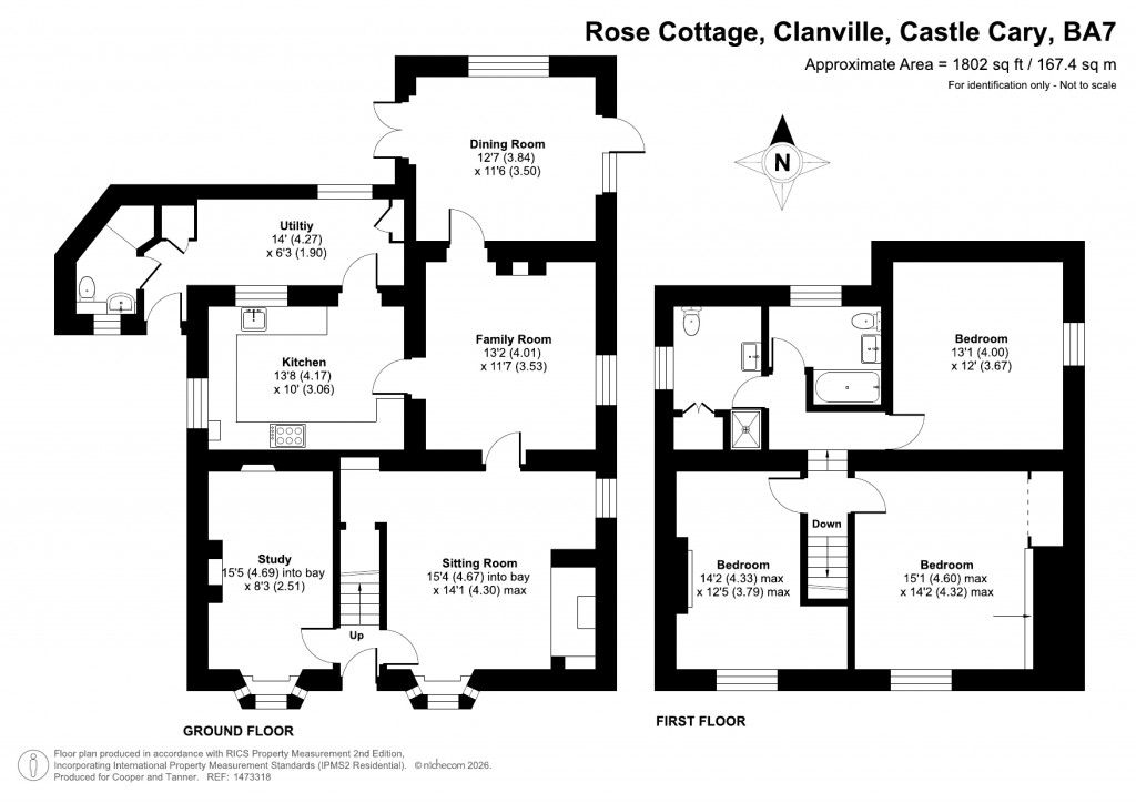 Floorplans For Clanville, Castle Cary, Somerset
