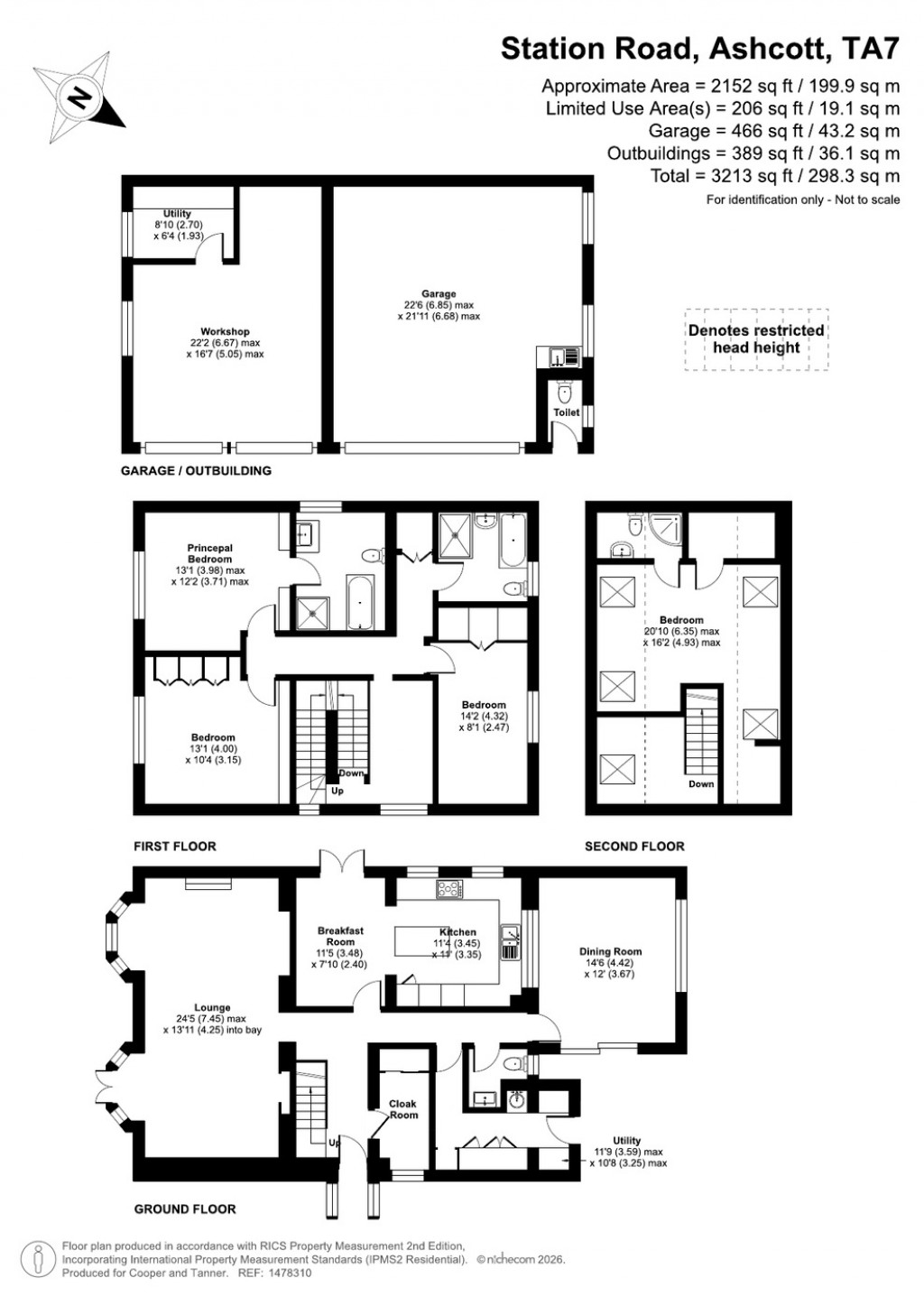 Floorplans For Station Road, Ashcott, Somerset