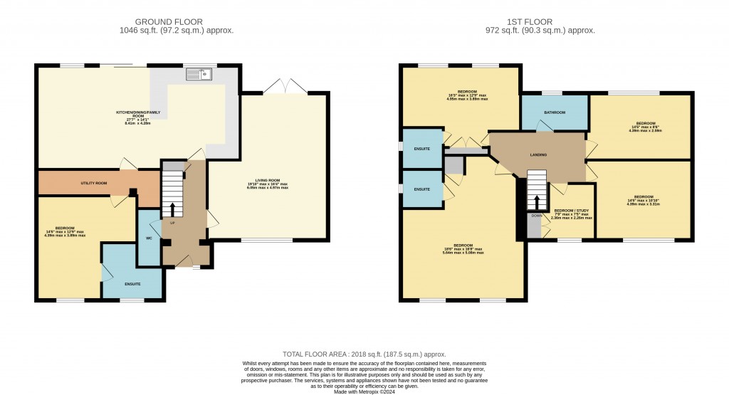 Floorplans For Church Street, Mark, Somerset