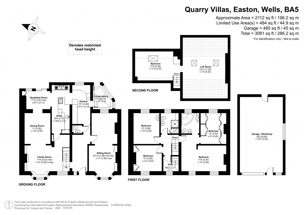 Floorplans For Easton, Wells, Somerset