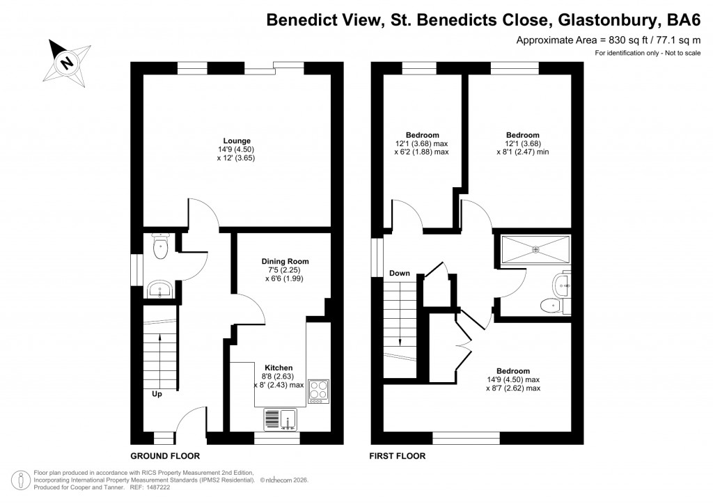 Floorplans For St. Benedicts Close, Glastonbury