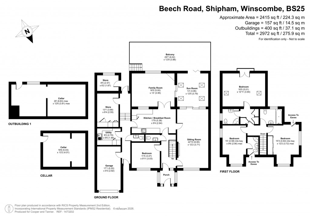 Floorplans For Beech Road, Shipham, Somerset