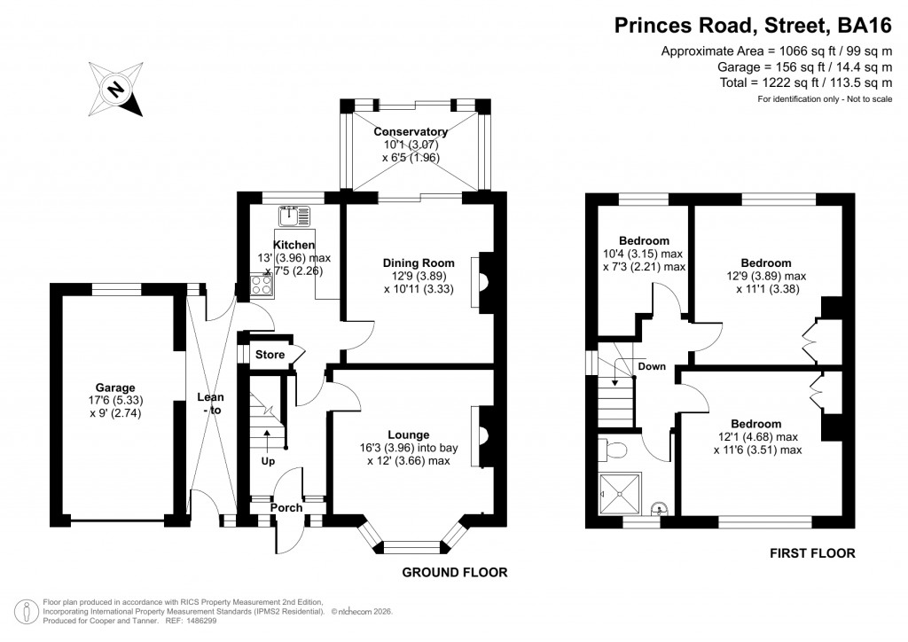 Floorplans For Princes Road, Street, Somerset