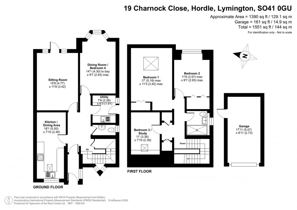 Floorplans For Charnock Close, Hordle, Lymington, SO41