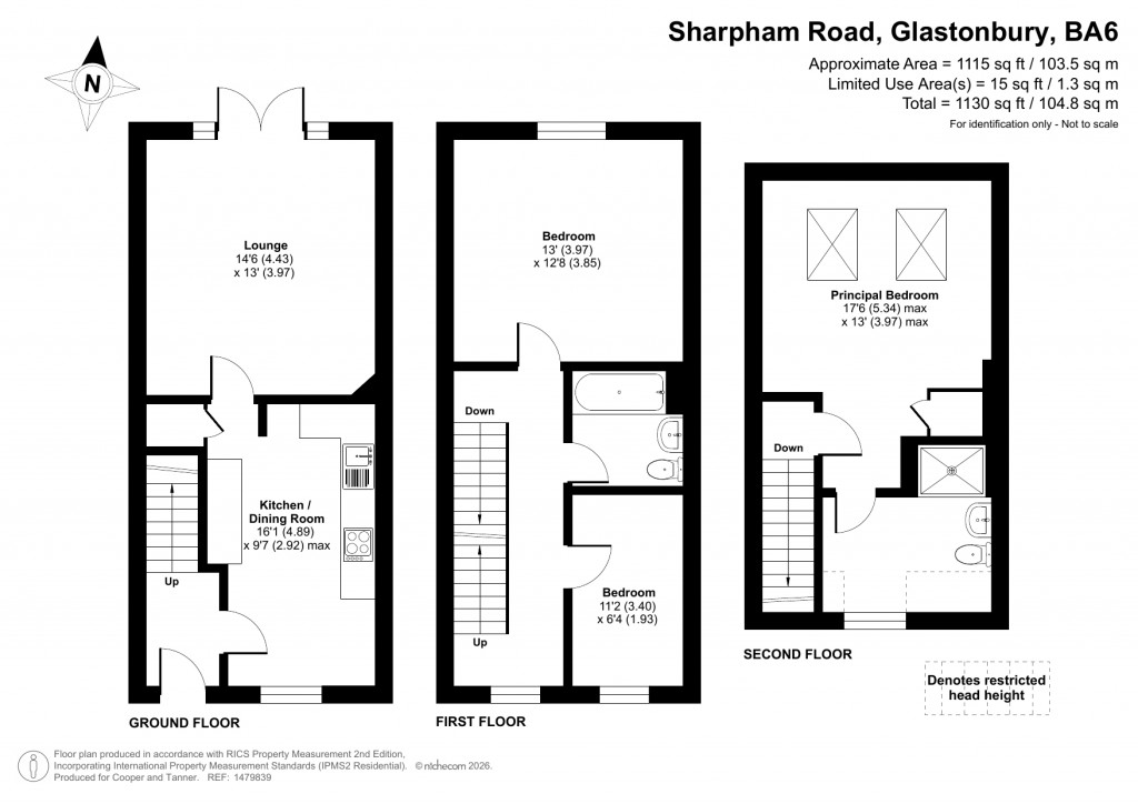 Floorplans For Sharpham Road, Glastonbury, Somerset