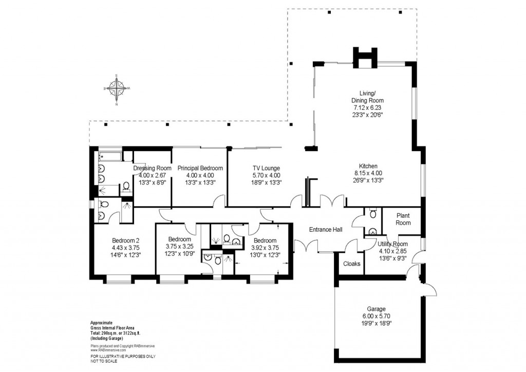 Floorplans For Kitwalls Lane, Milford on Sea, SO41
