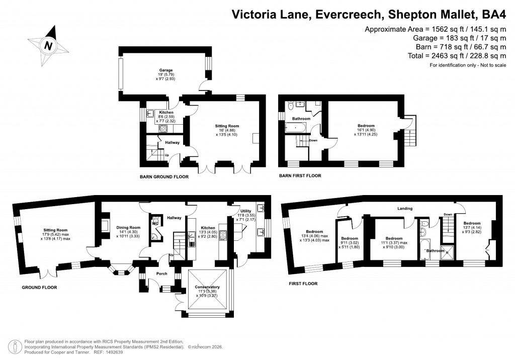 Floorplans For Victoria Lane, Evercreech, Somerset