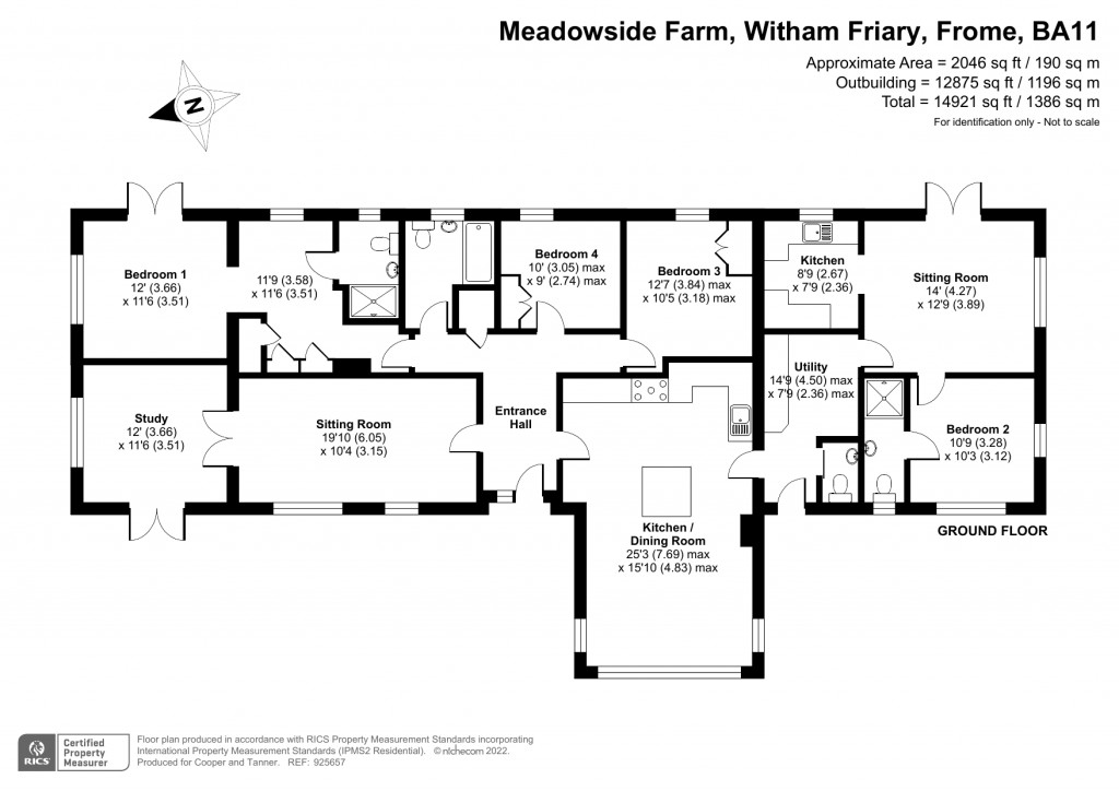 Floorplans For Smallholding set in 22 acres., Witham Friary, Somerset