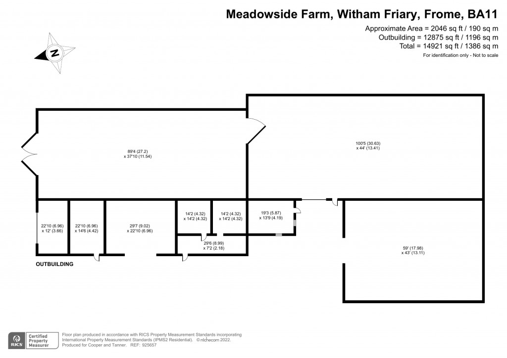 Floorplans For Smallholding set in 22 acres., Witham Friary, Somerset
