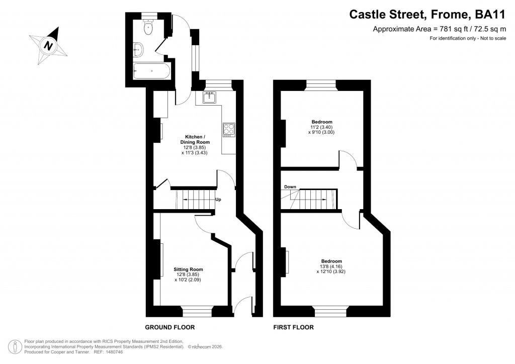 Floorplans For Castle Street, Frome, Somerset