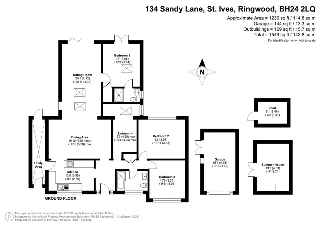 Floorplans For Sandy Lane, St Ives, Ringwood, BH24