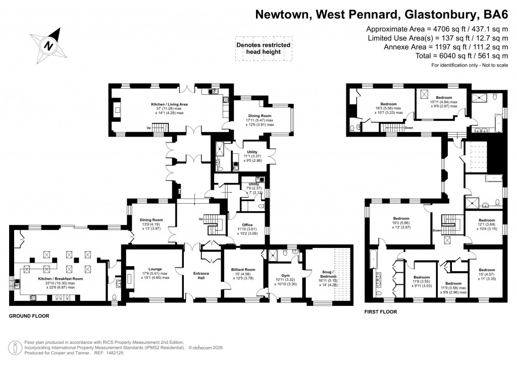 Floorplans For West Pennard, Glastonbury, Somerset