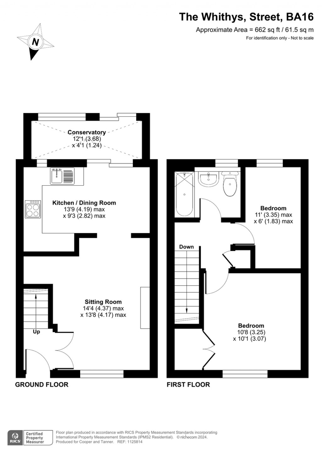 Floorplans For The Whithys, Street, Somerset
