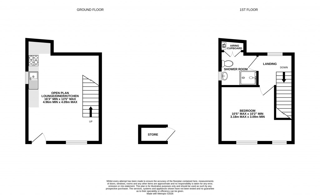 Floorplans For Millers Mews, Glastonbury, Somerset