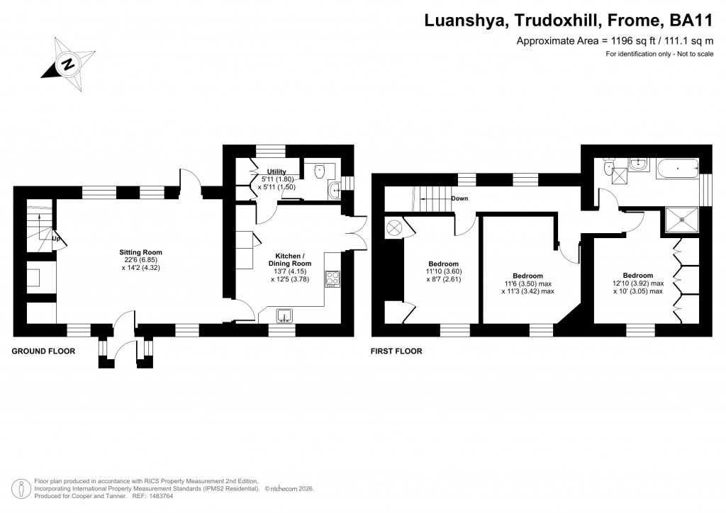 Floorplans For Trudoxhill, Frome, Somerset
