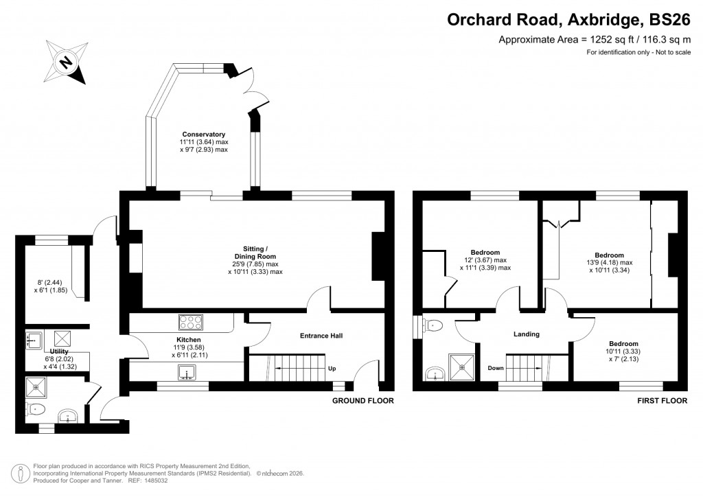 Floorplans For Orchard Road, Axbridge, Somerset