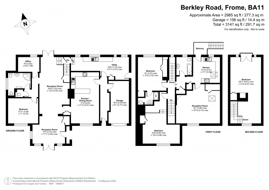 Floorplans For Berkley Road, Frome, Somerset