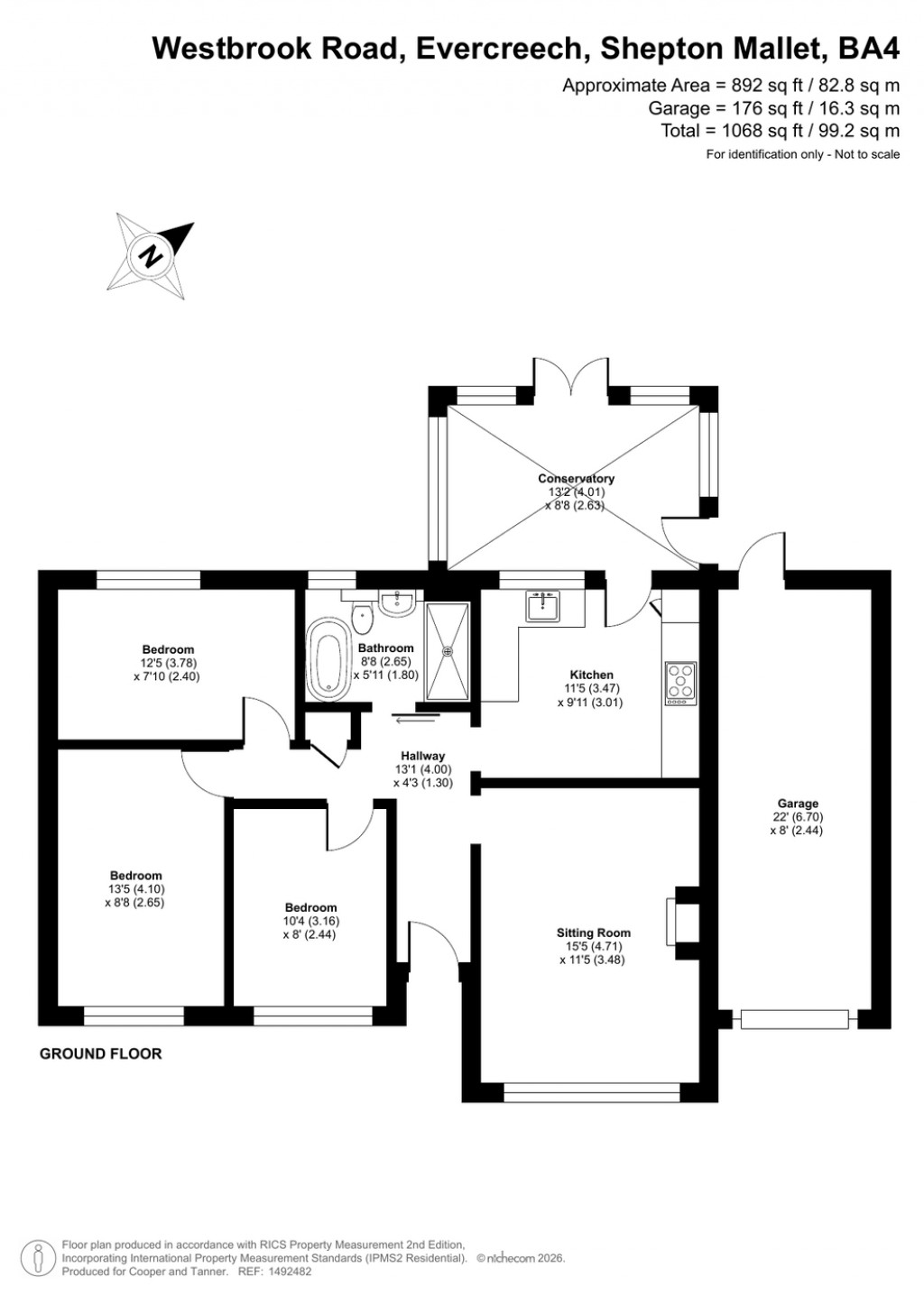 Floorplans For Westbrook Road, Evercreech, Somerset