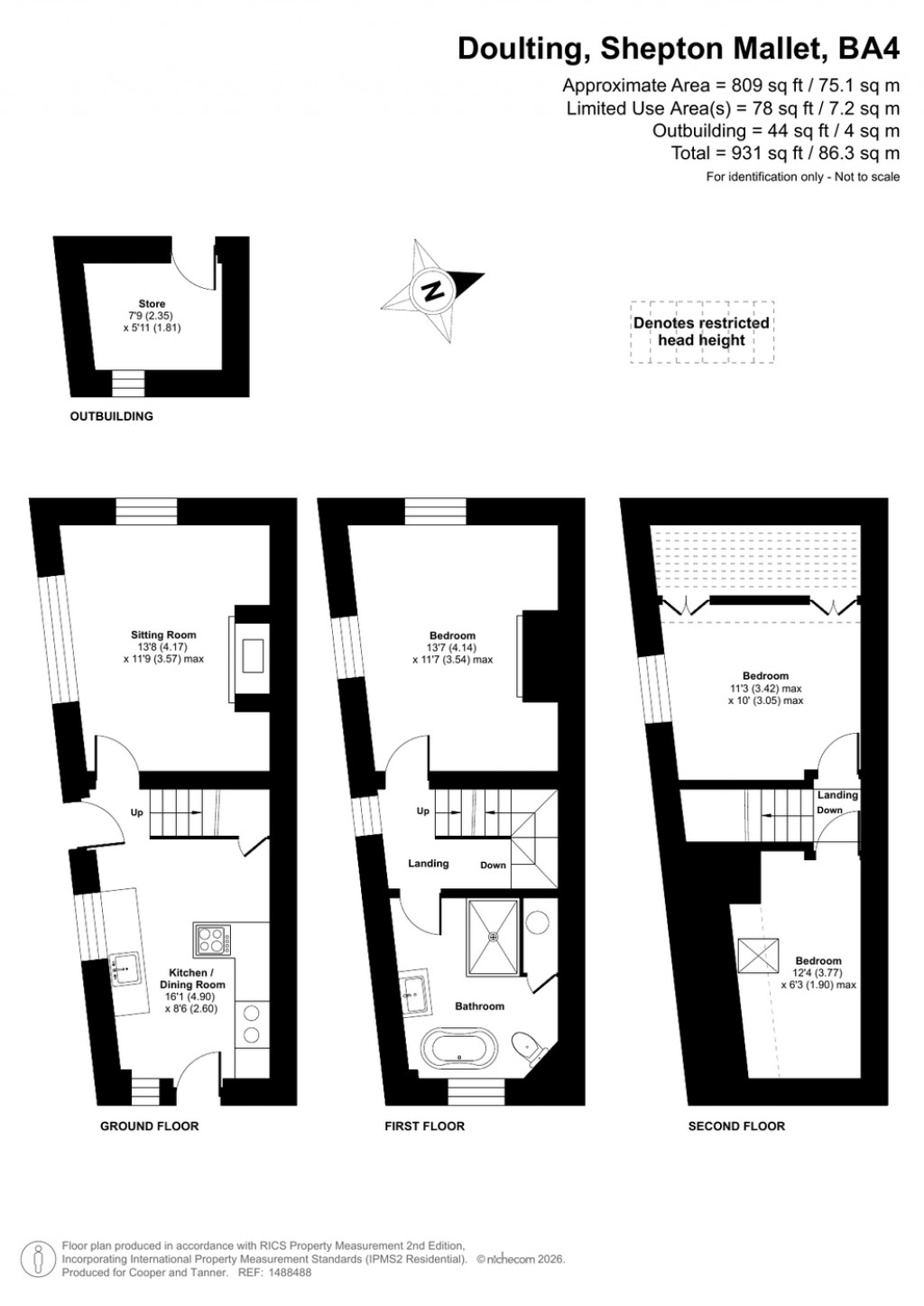 Floorplans For Doulting, Shepton Mallet, Somerset