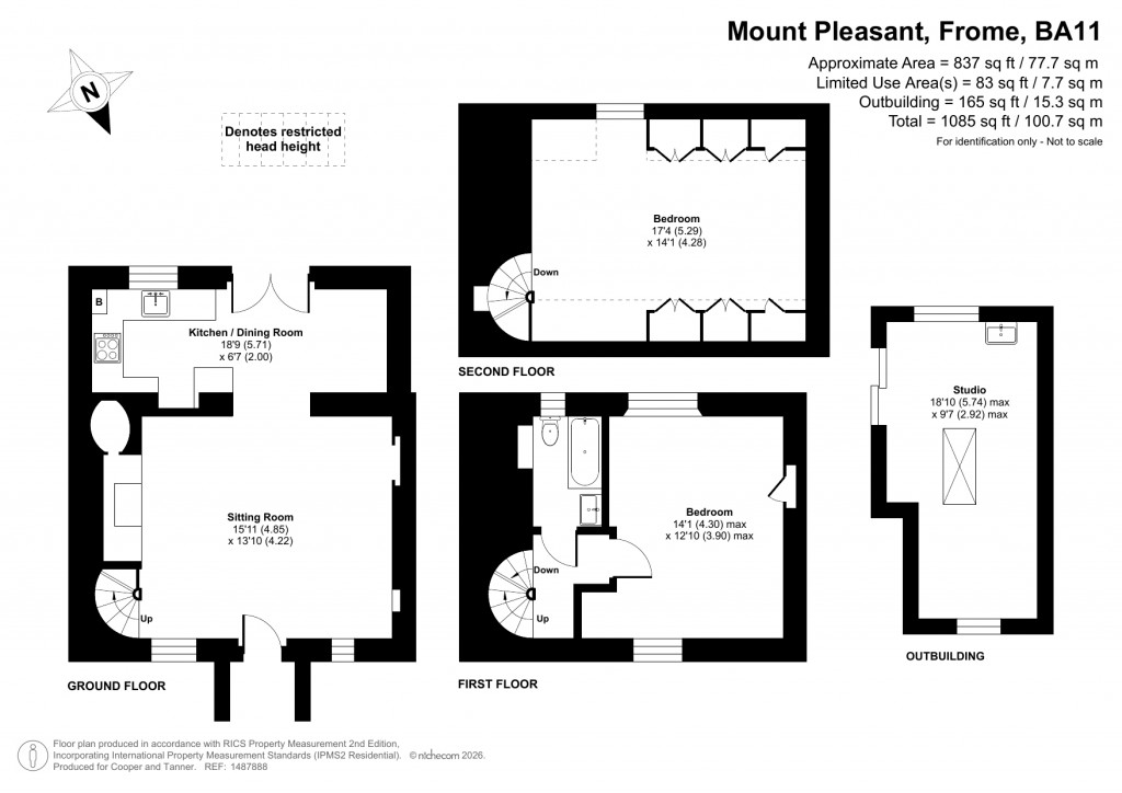 Floorplans For Mount Pleasant, Frome, Somerset