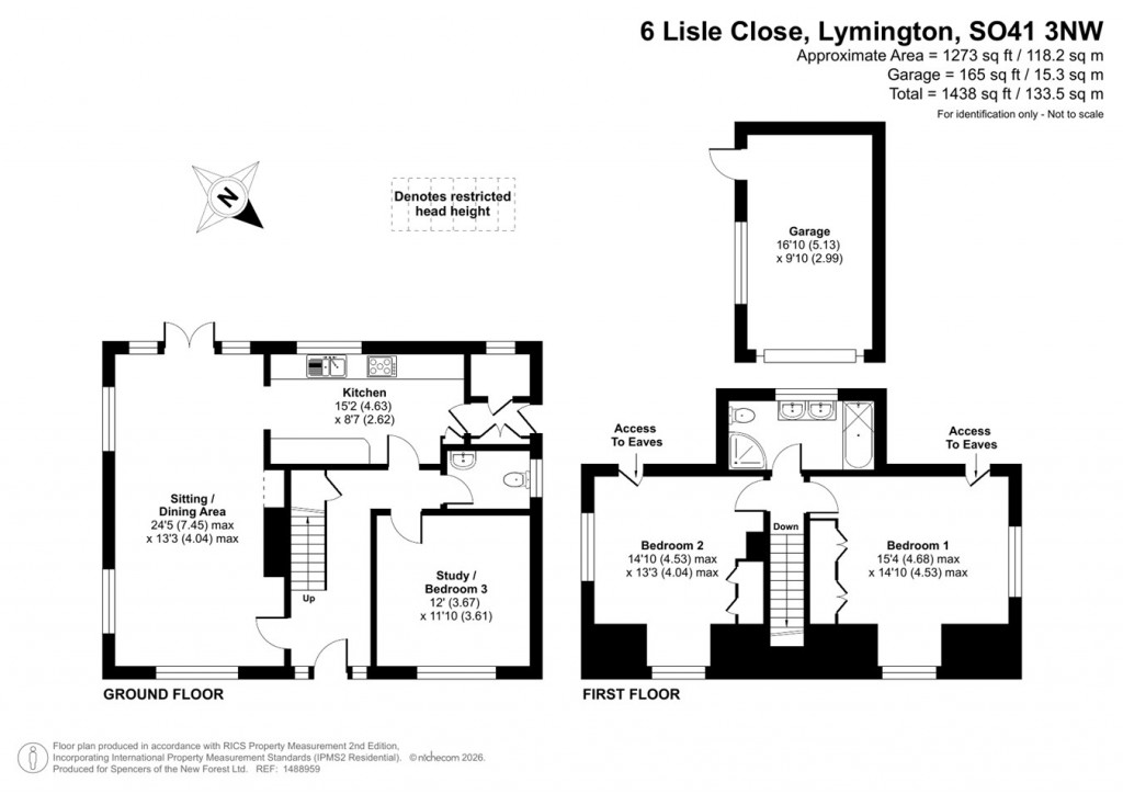 Floorplans For Lisle Close, Lymington, SO41