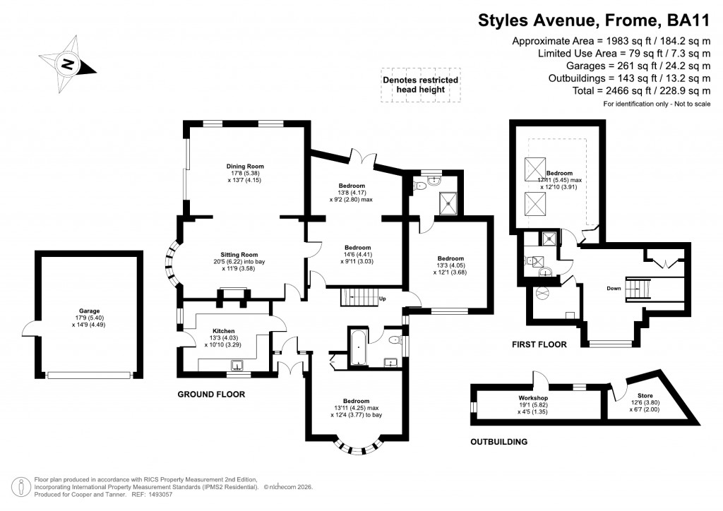 Floorplans For Styles Avenue, Frome, Somerset