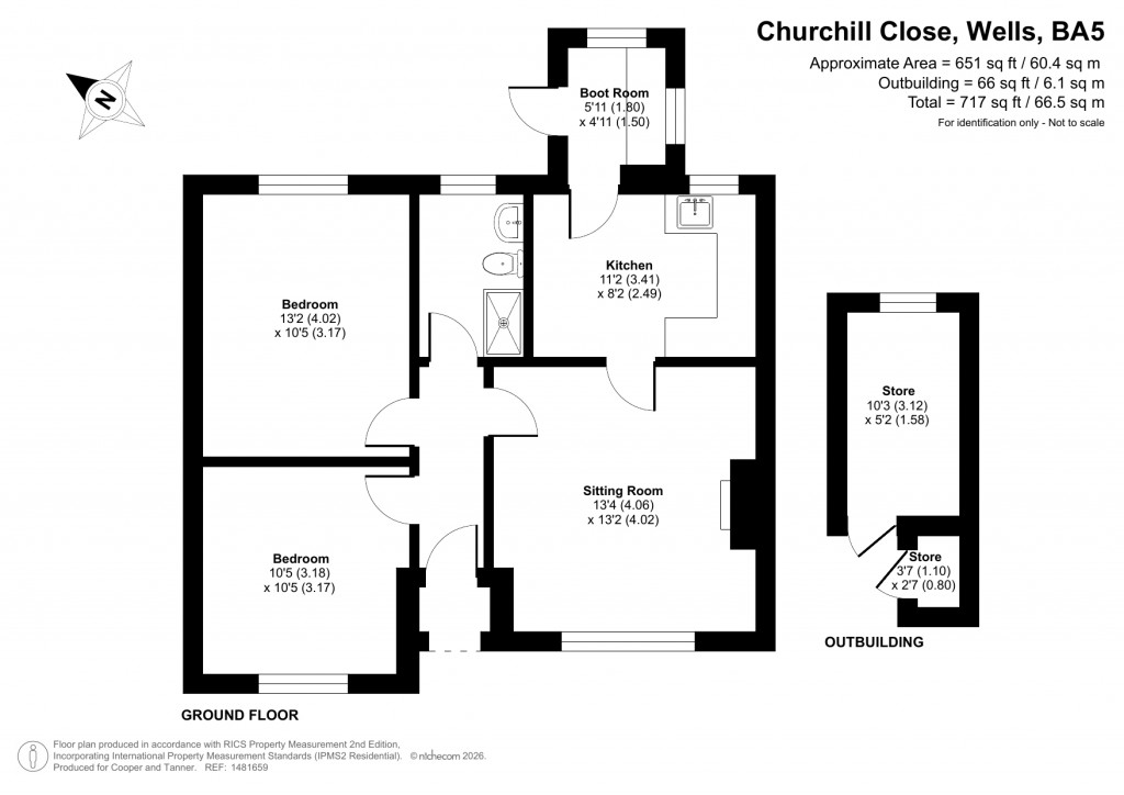 Floorplans For Churchill Close, Wells, Somerset